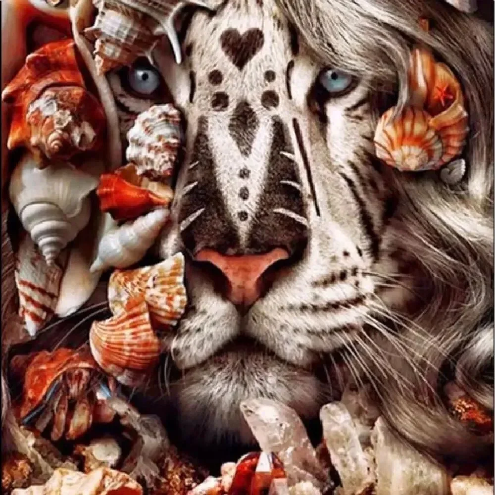 LION & Shells Diamond Painting! To be completed.